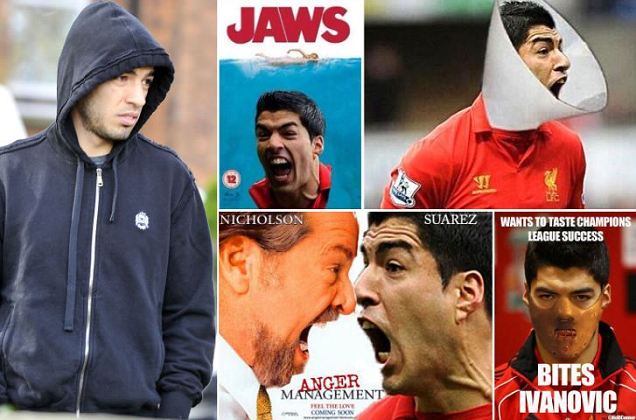 Suarez Dilaporkan Ivanovic ke Polisi setelah Digigit